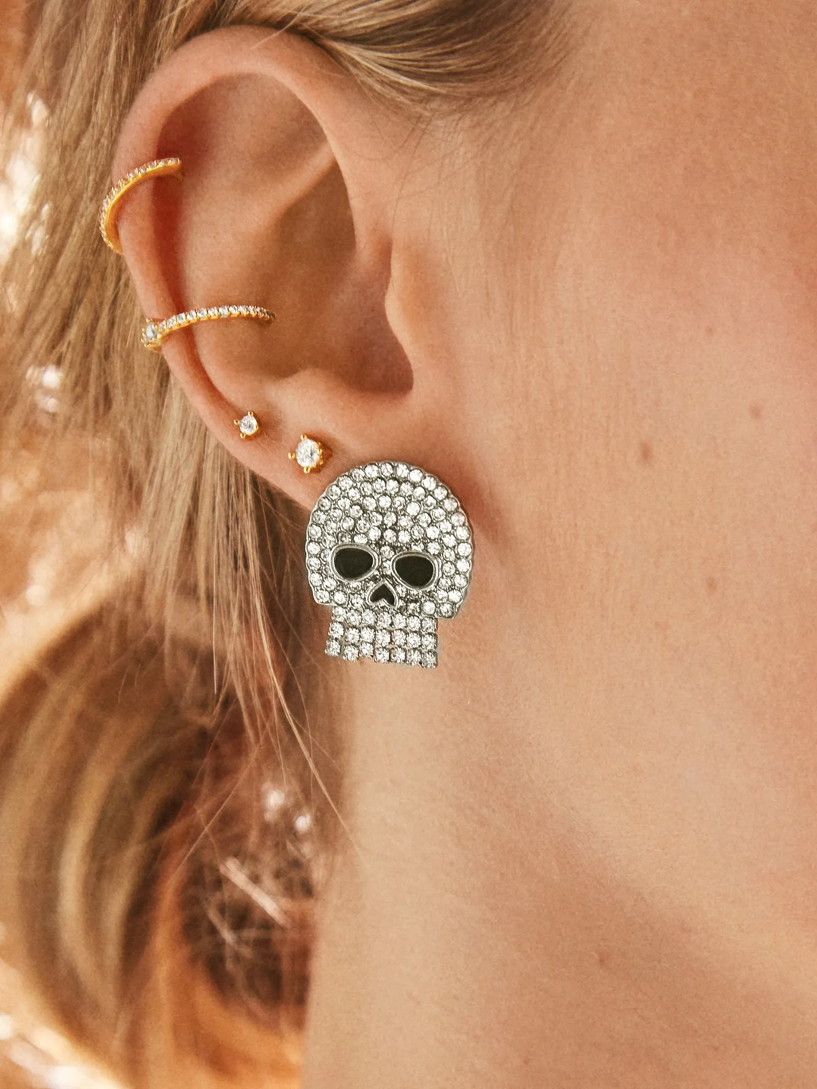 Better Off Dead Earrings - Skull Earrings sold by BaubleBar product image thumbnail 2