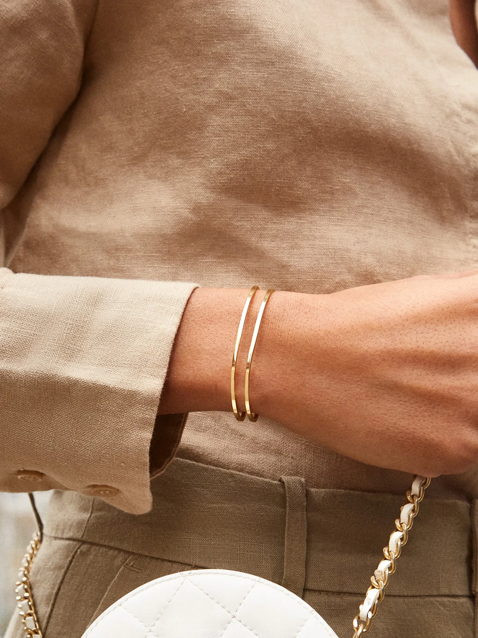 Val Cuff Bracelet - Gold sold by BaubleBar product image thumbnail 2