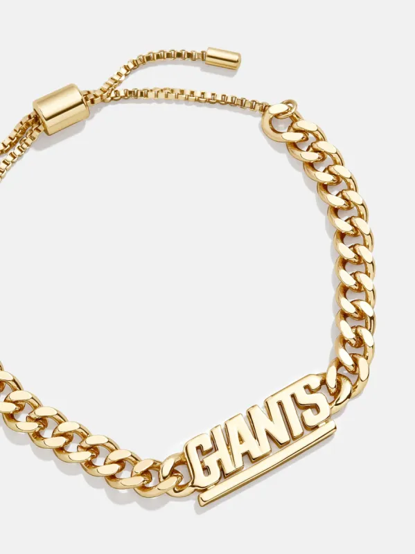 New York Giants NFL Gold Curb Chain Bracelet - New York Giants sold by BaubleBar