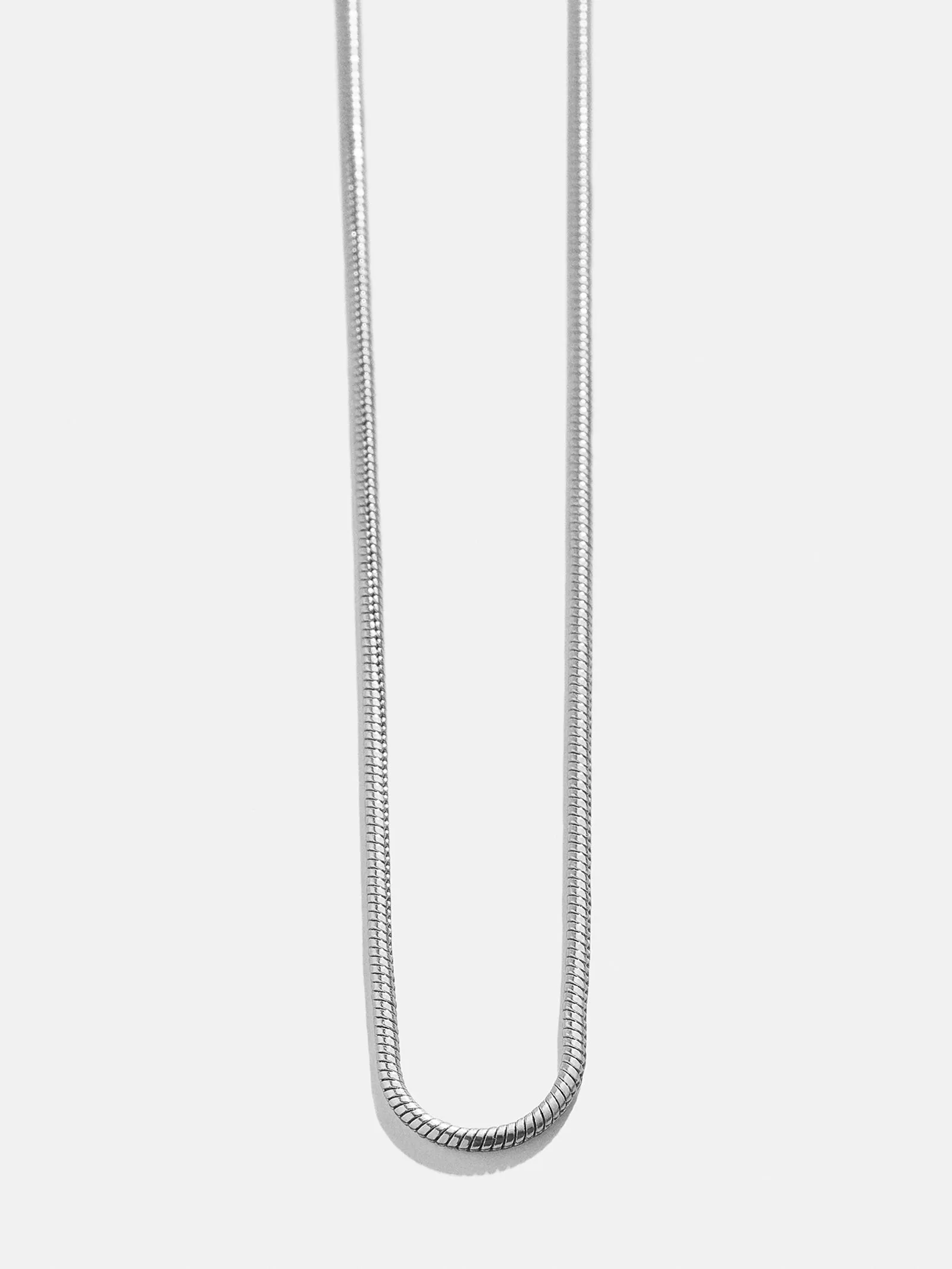 Cluster Charm Necklace Chain - Silver Snake Chain sold by BaubleBar