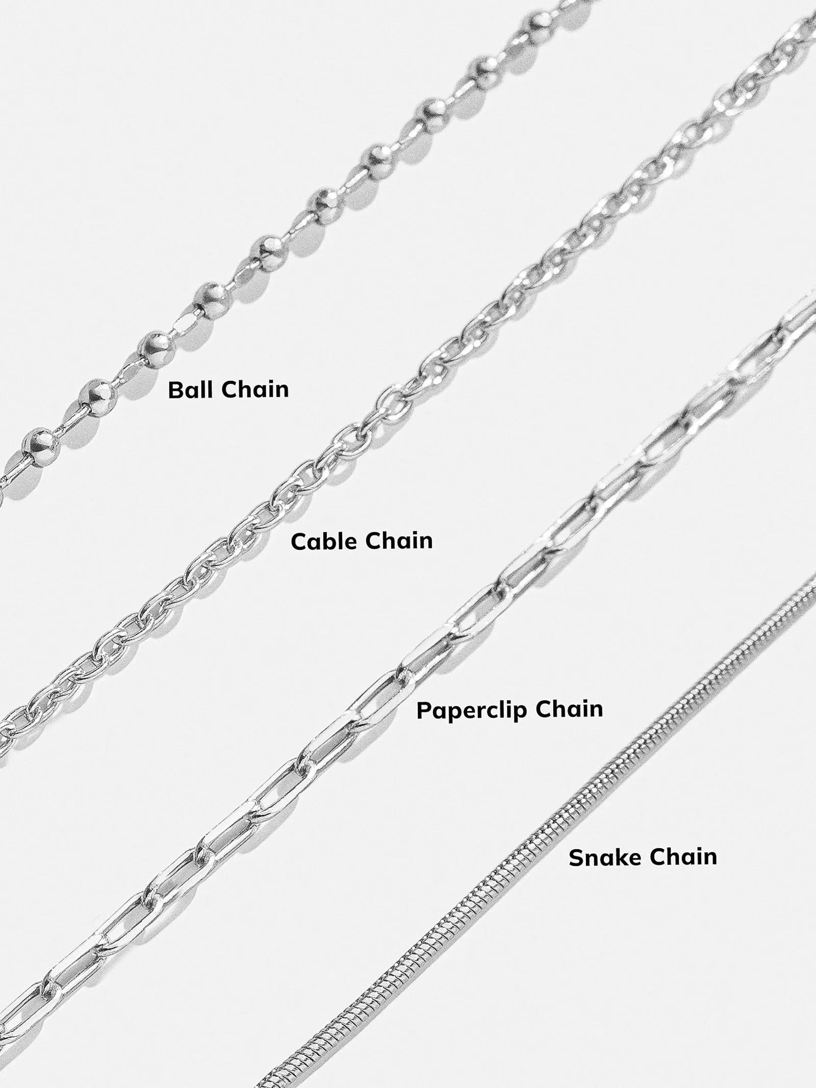 Cluster Charm Necklace Chain - Silver Ball Chain sold by BaubleBar product image thumbnail 3