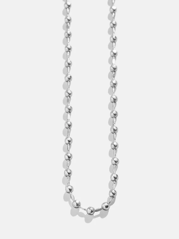 Cluster Charm Necklace Chain - Silver Ball Chain sold by BaubleBar
