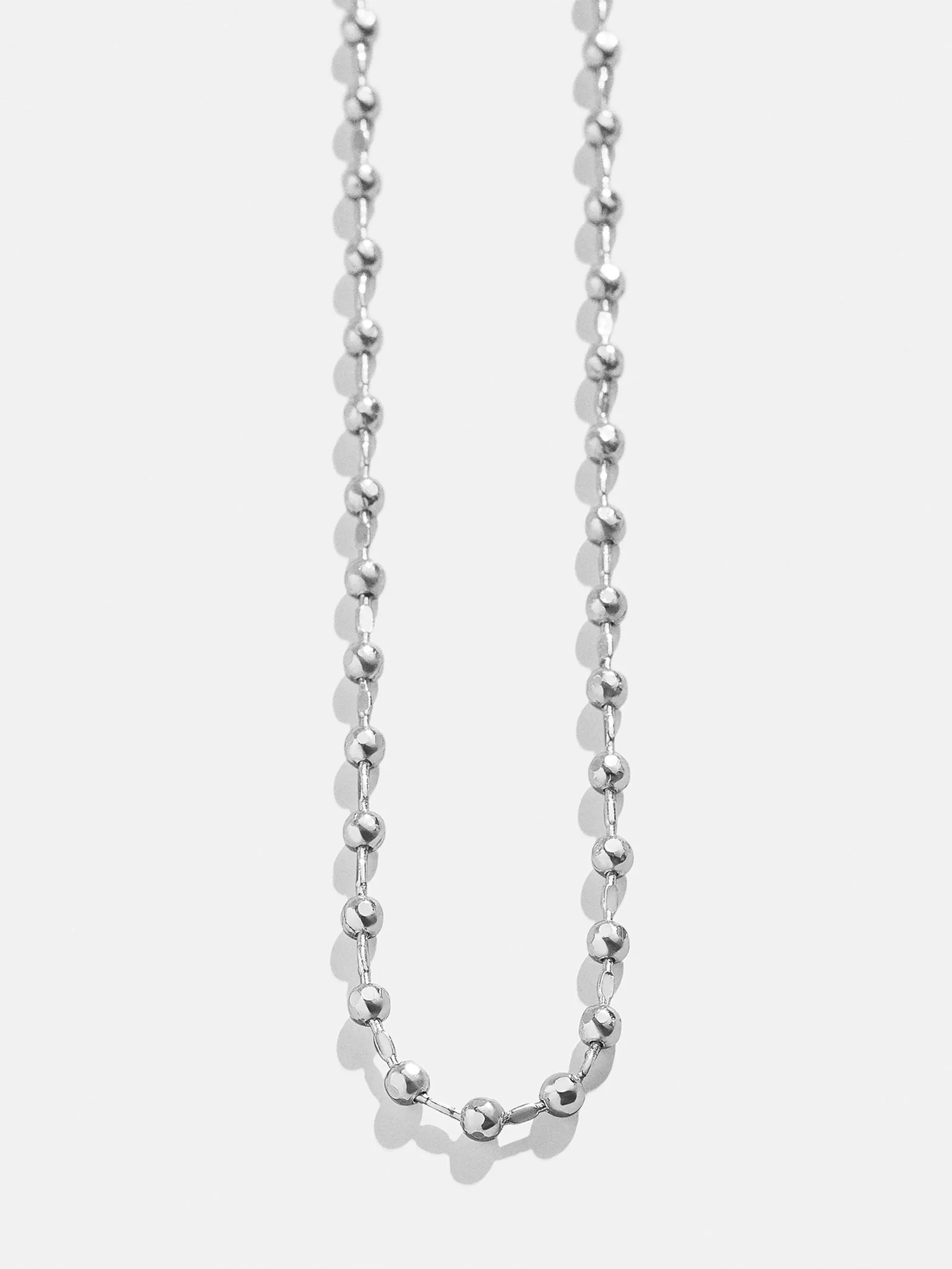 Cluster Charm Necklace Chain - Silver Ball Chain sold by BaubleBar