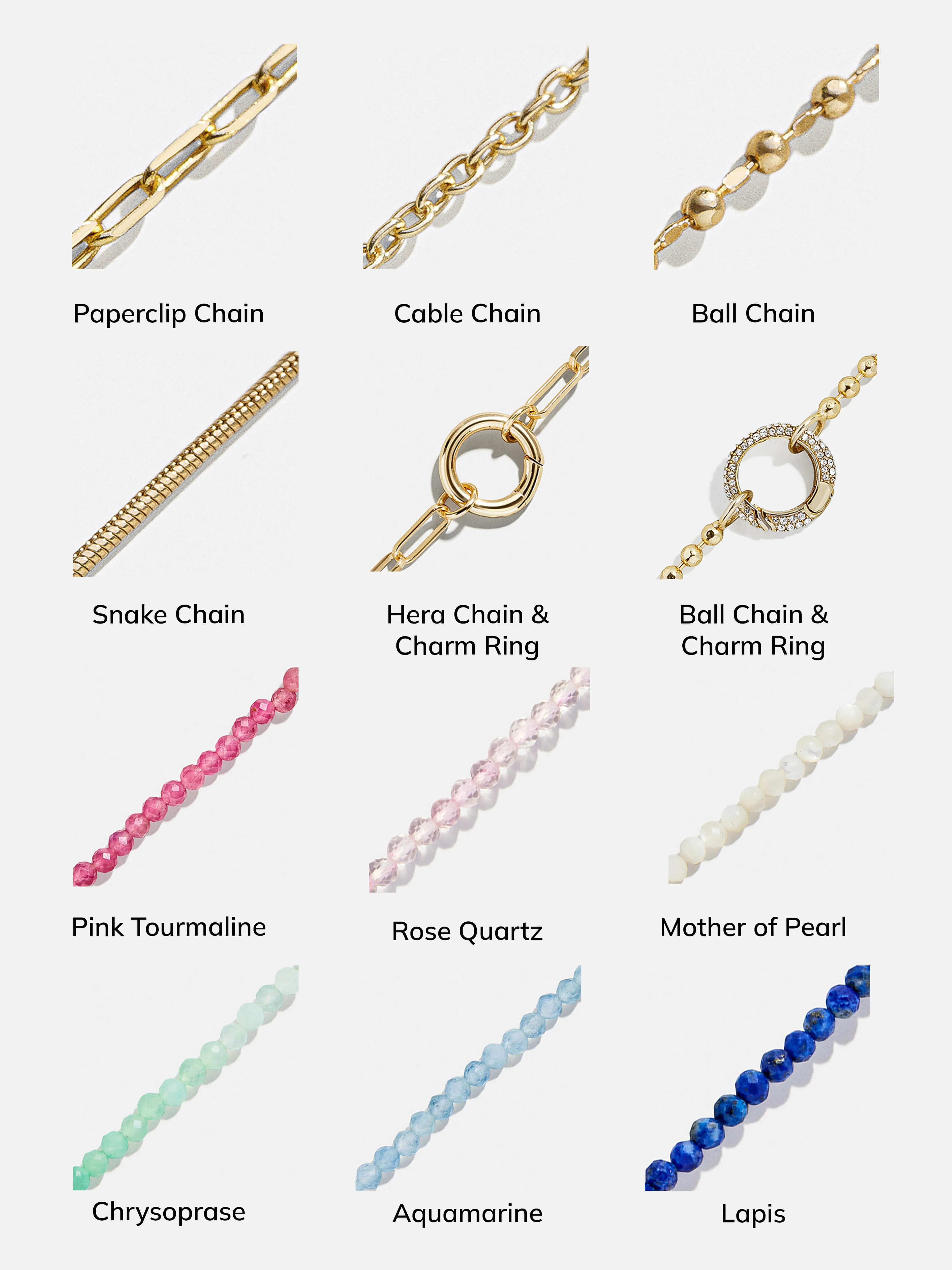 Cluster Charm Necklace Chain - Gold Cable Chain sold by BaubleBar product image thumbnail 3