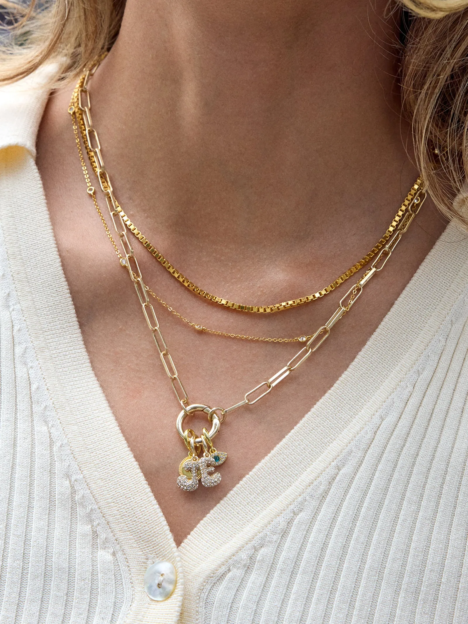 Cluster Charm Necklace Chain - Hera Chain & Charm Ring sold by BaubleBar product image thumbnail 2