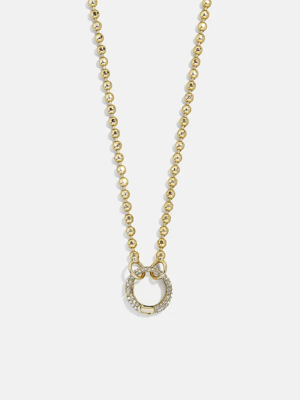 Cluster Charm Necklace Chain - Ball Chain & Charm Ring sold by BaubleBar