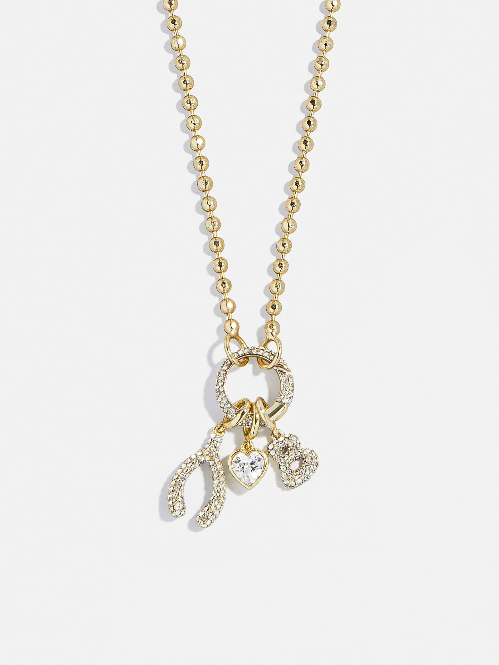 Cluster Charm Necklace - Ball Chain & Charm Ring sold by BaubleBar