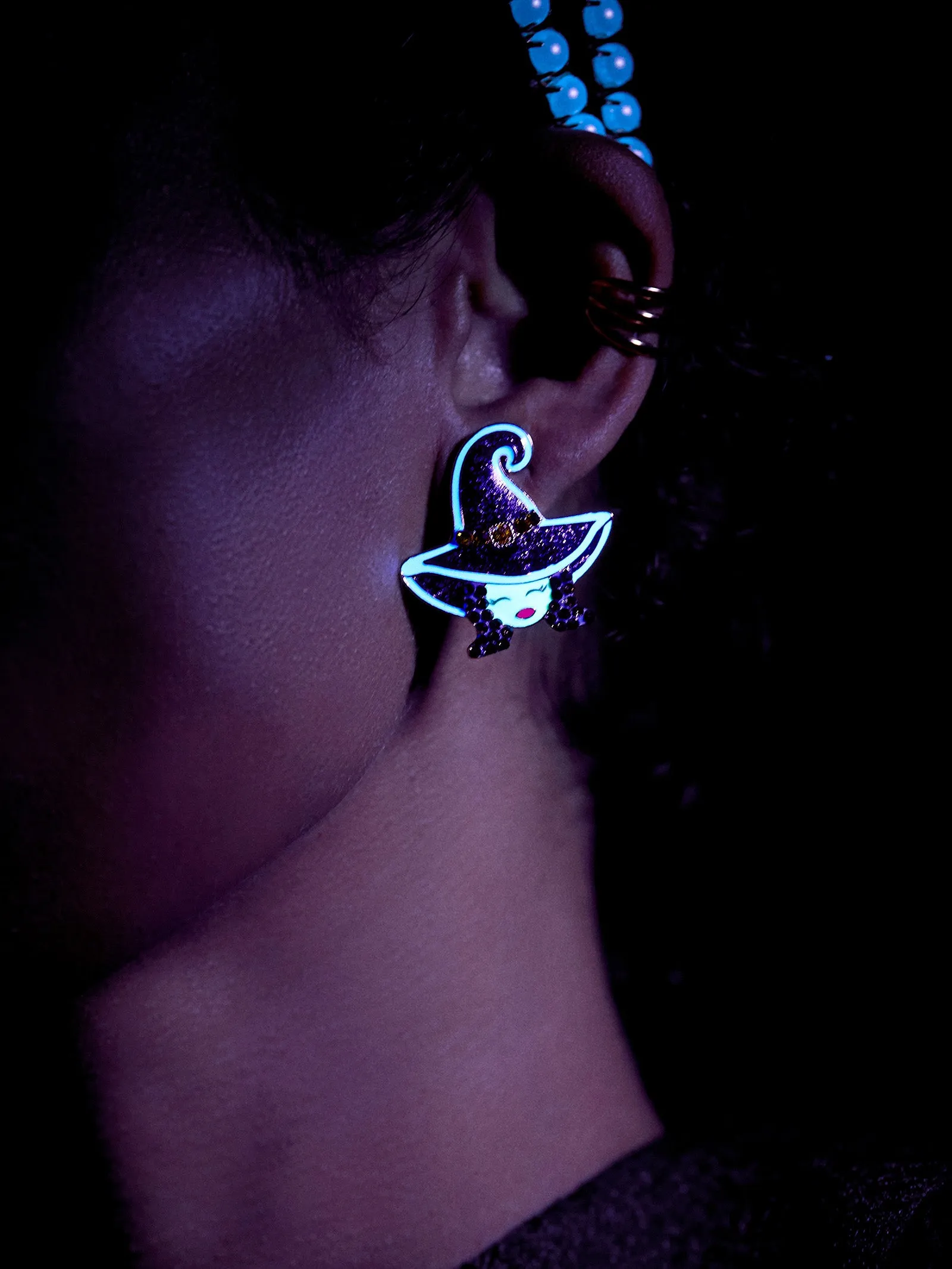 Bad Witch Behavior Earrings - Black sold by BaubleBar product image thumbnail 4