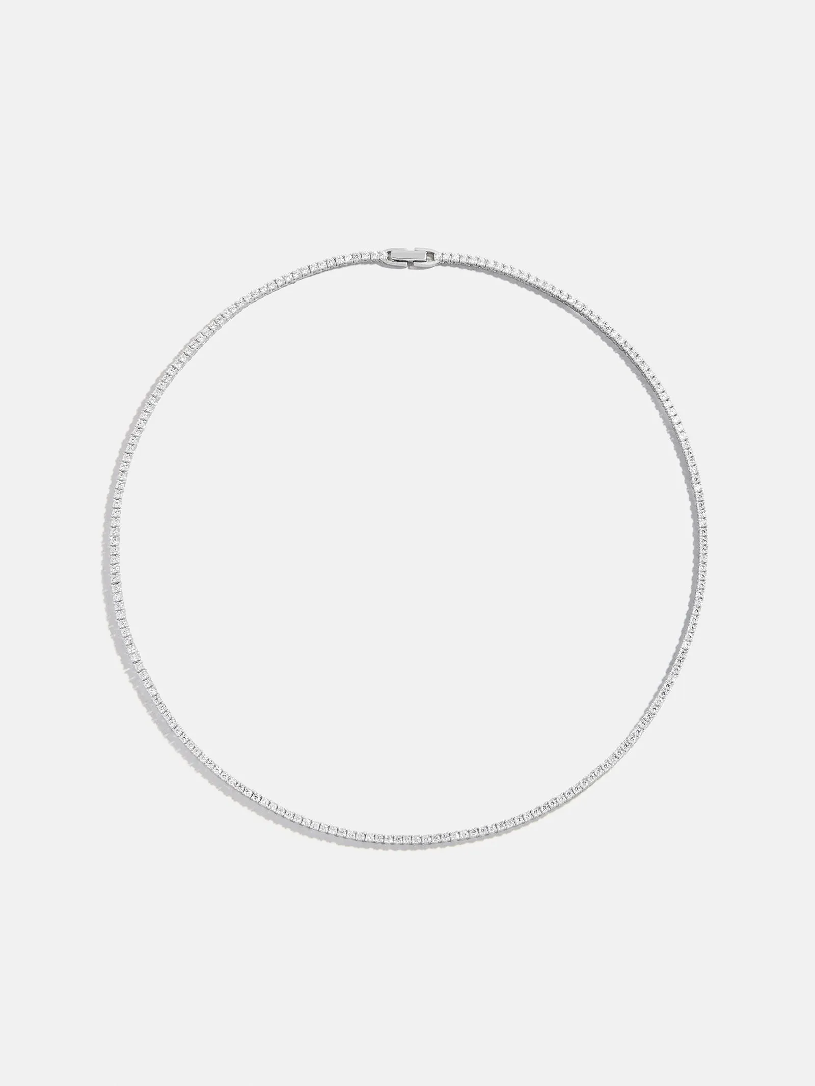 Billie Sterling Silver Tennis Necklace - Sterling Silver sold by BaubleBar product image thumbnail 4