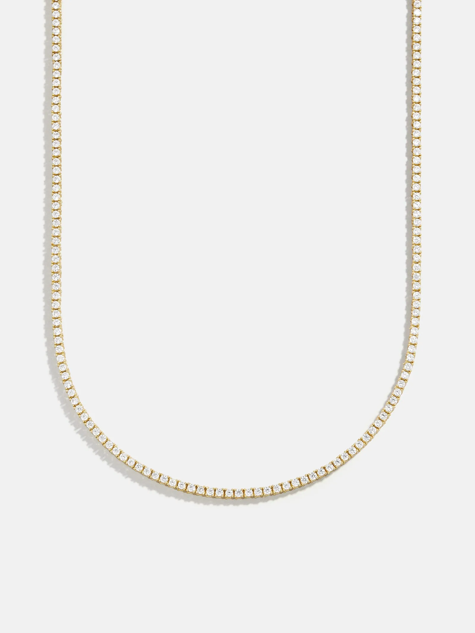 Billie 18K Gold Tennis Necklace - 18K Gold Plated Sterling Silver sold by BaubleBar product image thumbnail 2