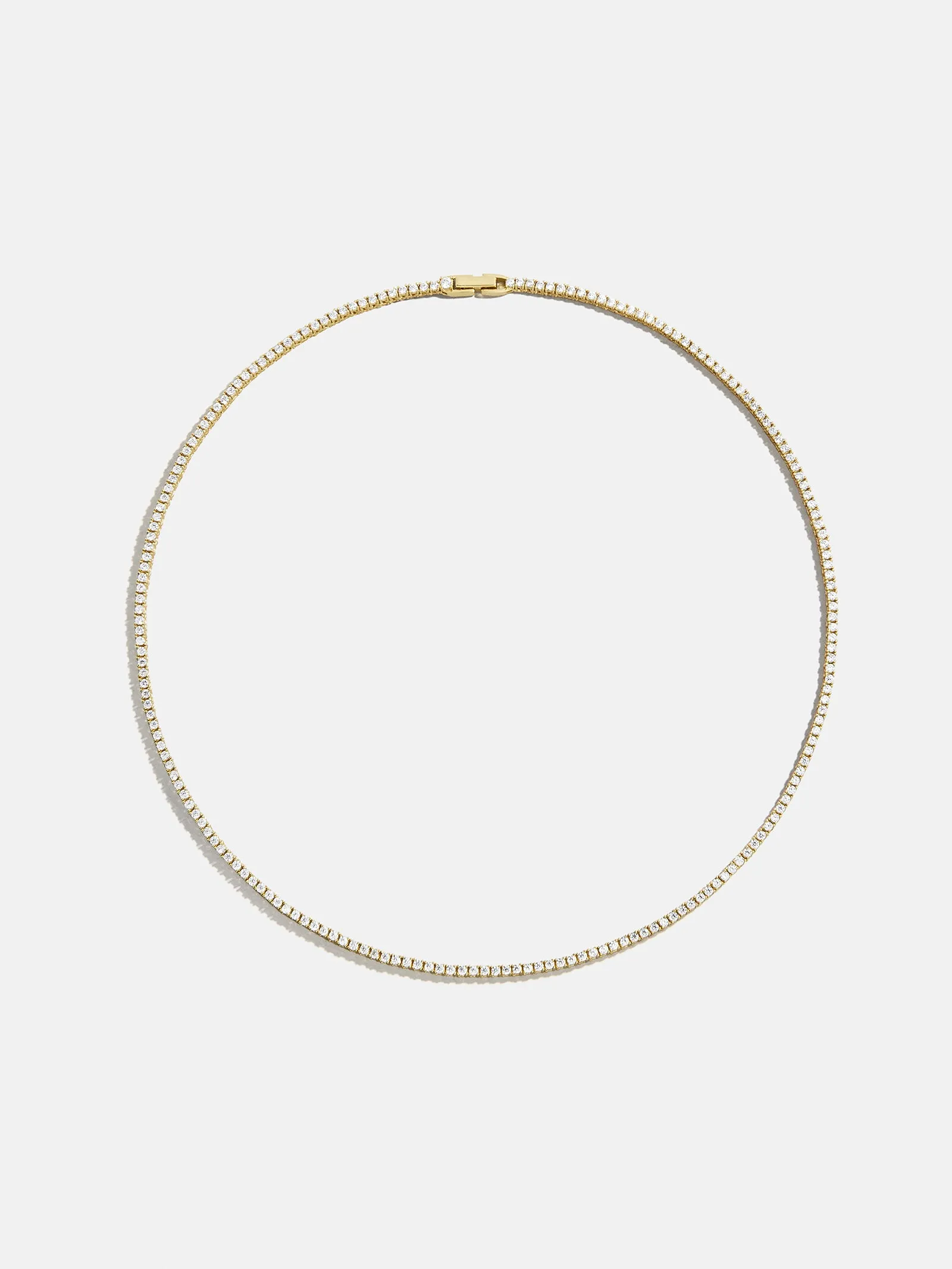 Billie 18K Gold Tennis Necklace - 18K Gold Plated Sterling Silver sold by BaubleBar product image thumbnail 4