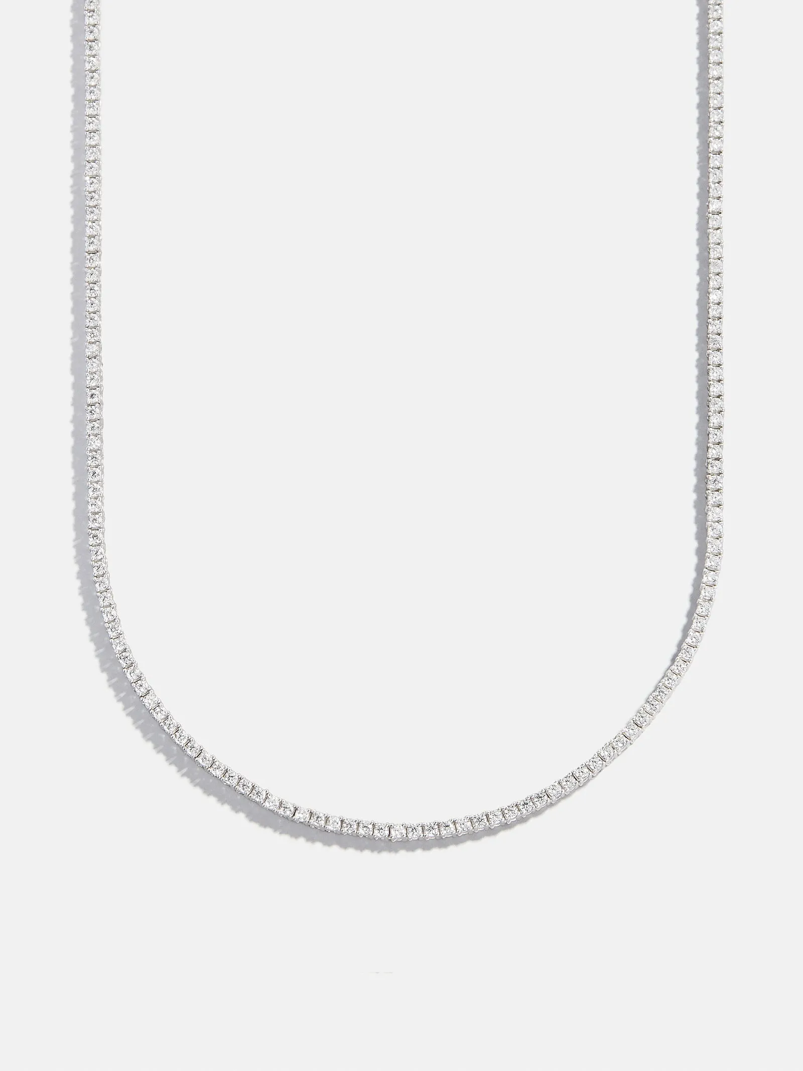 Billie Silver Tennis Necklace - Rhodium Plated Silver sold by BaubleBar product image thumbnail 2