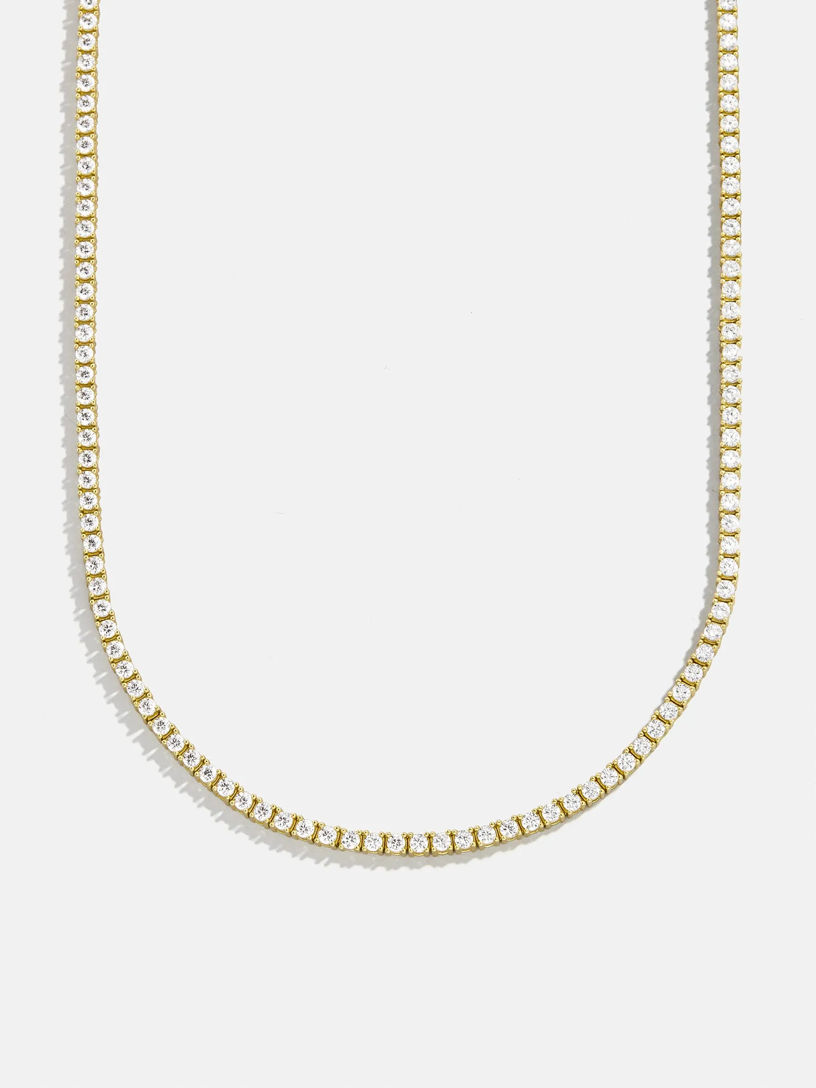 Billie Gold Tennis Necklace - Gold Plated Brass sold by BaubleBar product image thumbnail 5