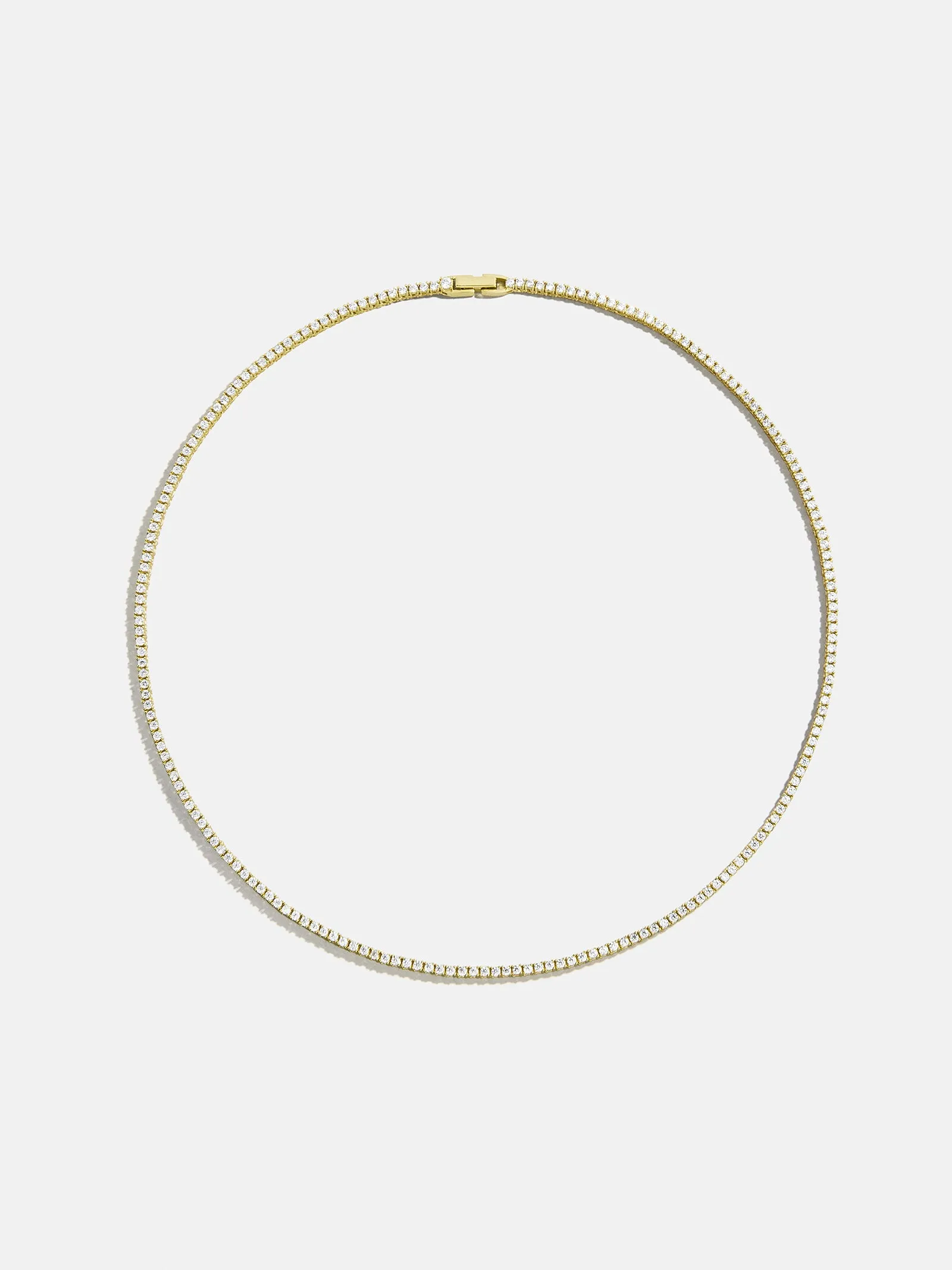 Billie Gold Tennis Necklace - Gold Plated Brass sold by BaubleBar product image thumbnail 4