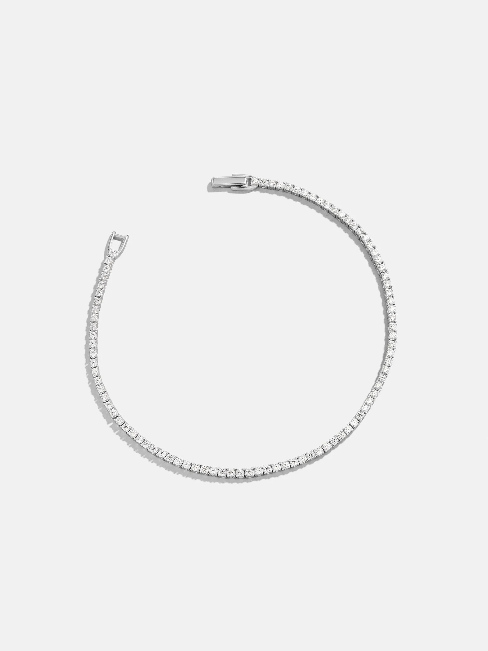 Billie Silver Tennis Bracelet - Rhodium Plated Silver sold by BaubleBar product image thumbnail 4