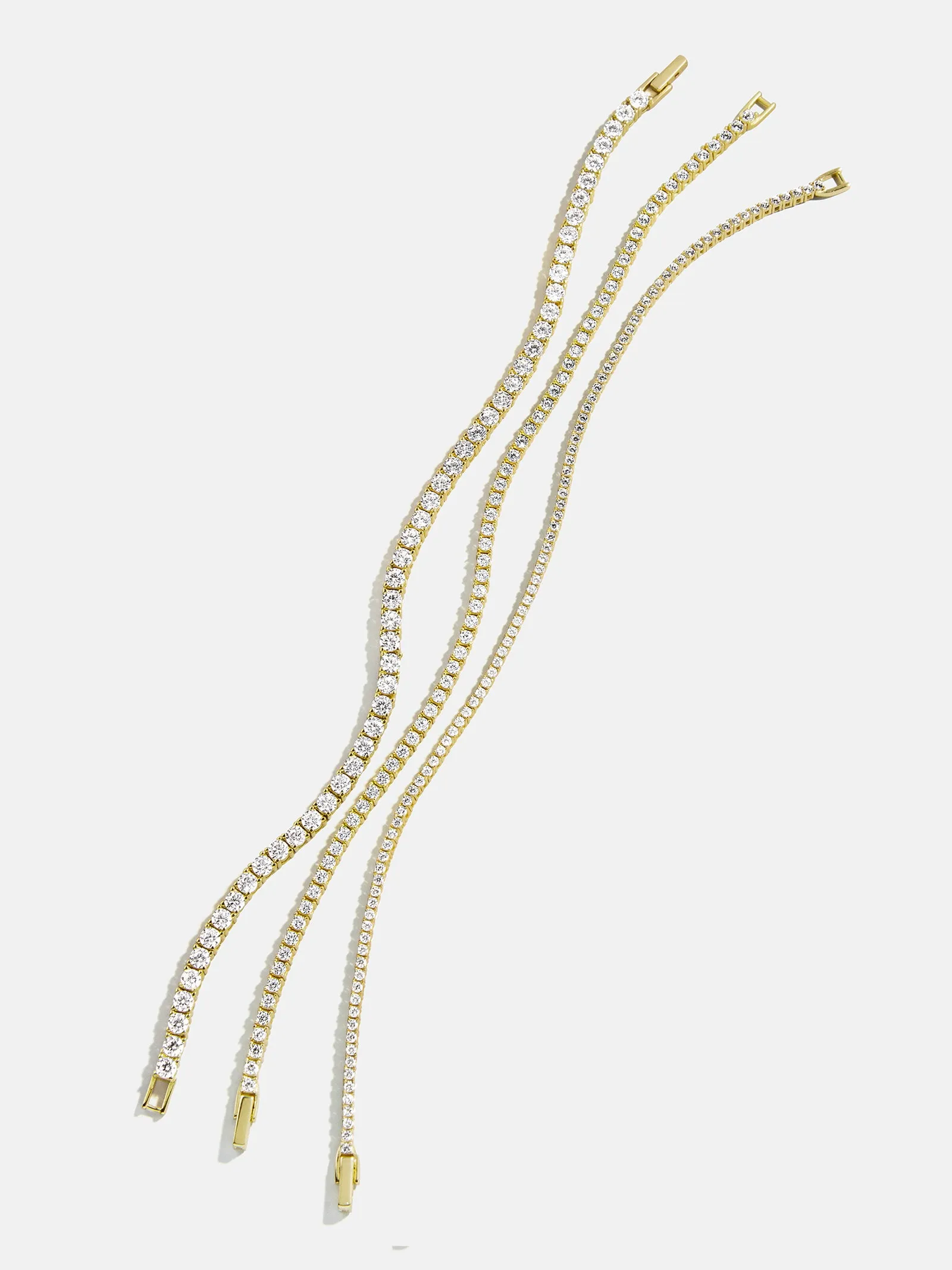 Billie Gold Tennis Bracelet - Gold Plated Brass sold by BaubleBar