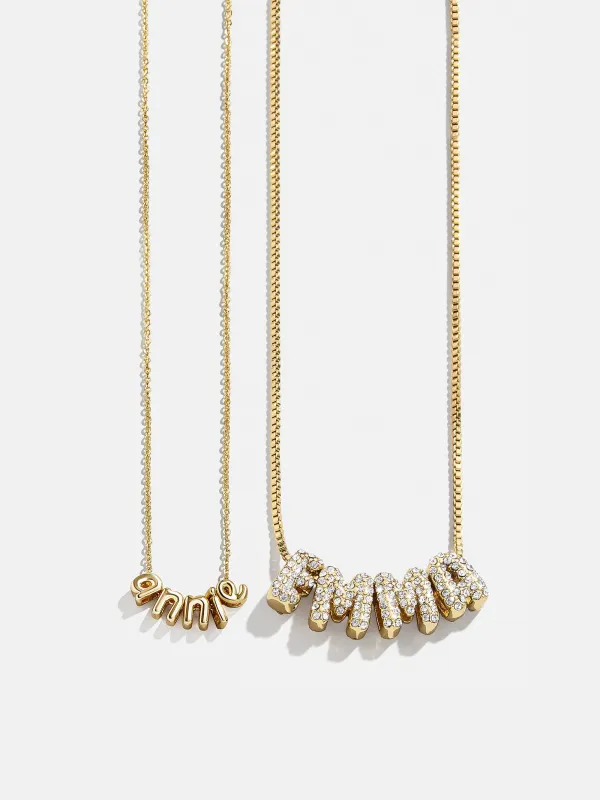 Bubble Letter Custom Necklace - Small Bubble Letter sold by BaubleBar
