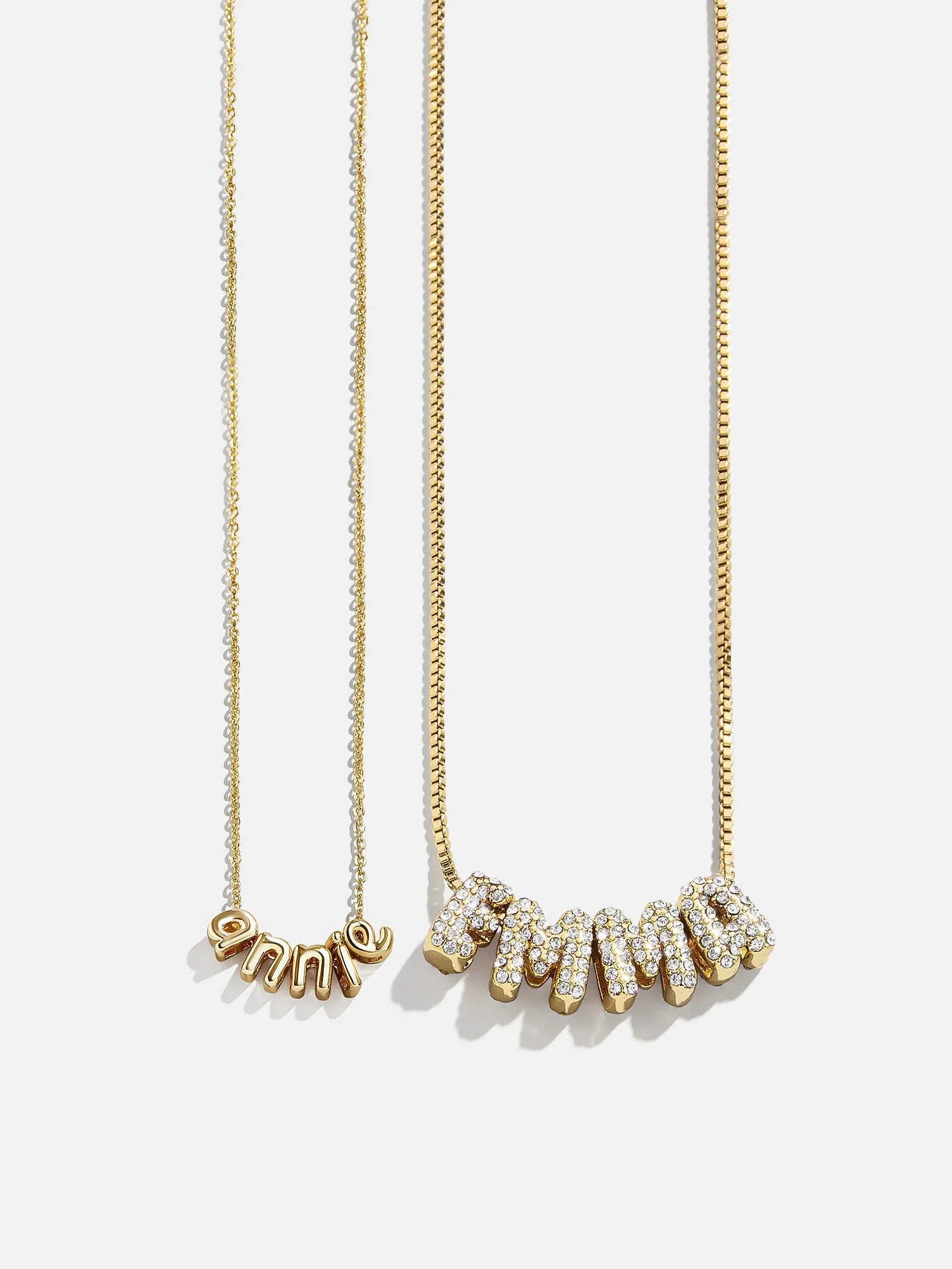 Bubble Letter Custom Necklace - Small Bubble Letter sold by BaubleBar