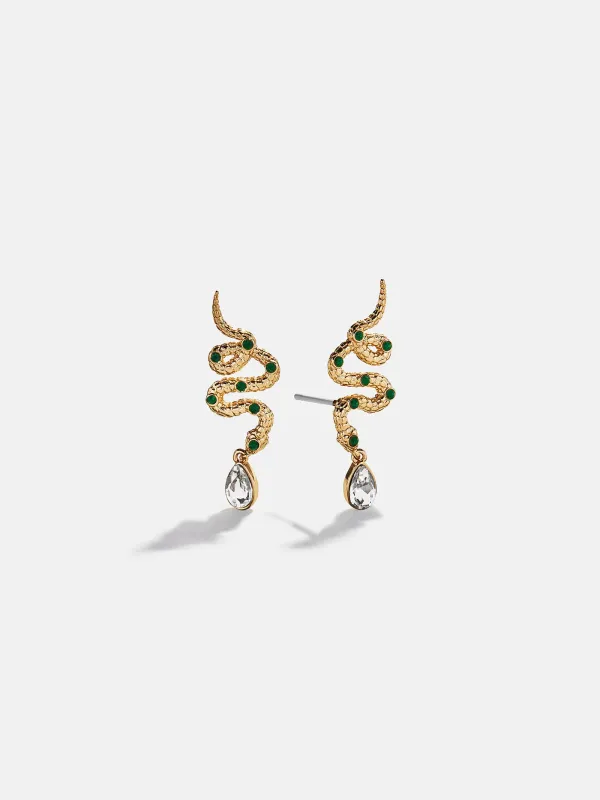 Serpentine Gold Earrings - Snake sold by BaubleBar