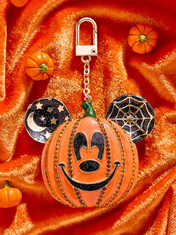 Disney Mickey Mouse Pumpkin Bag Charm - Black/Orange sold by BaubleBar