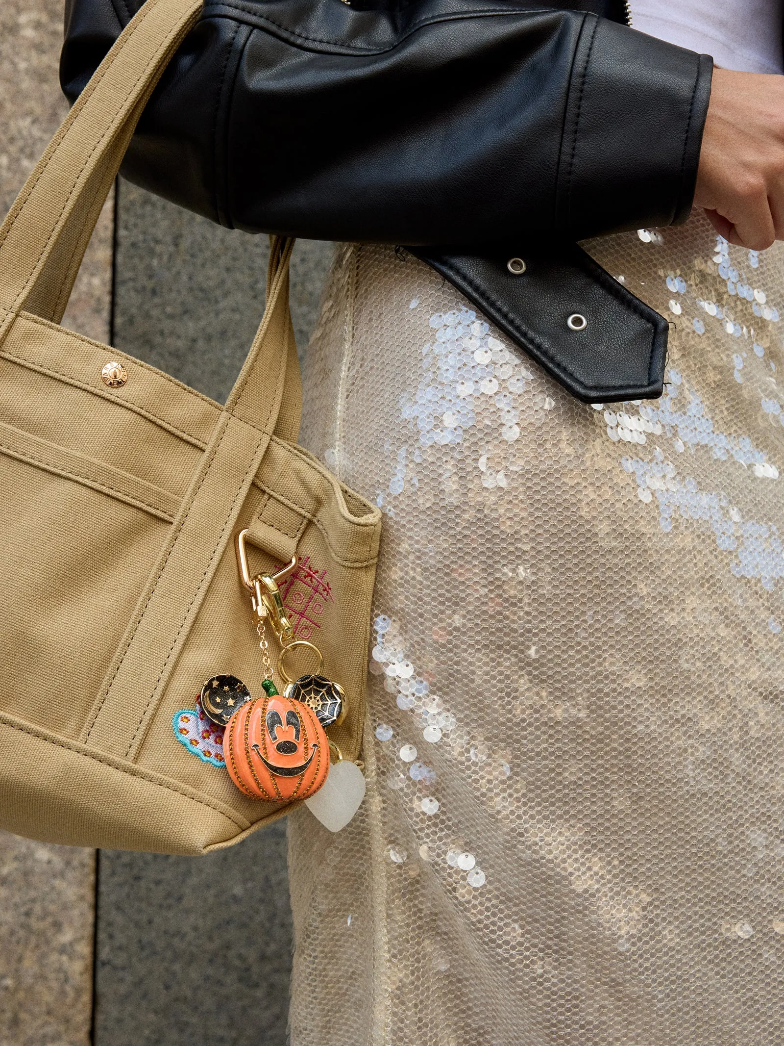 Disney Mickey Mouse Pumpkin Bag Charm - Black/Orange sold by BaubleBar product image thumbnail 2