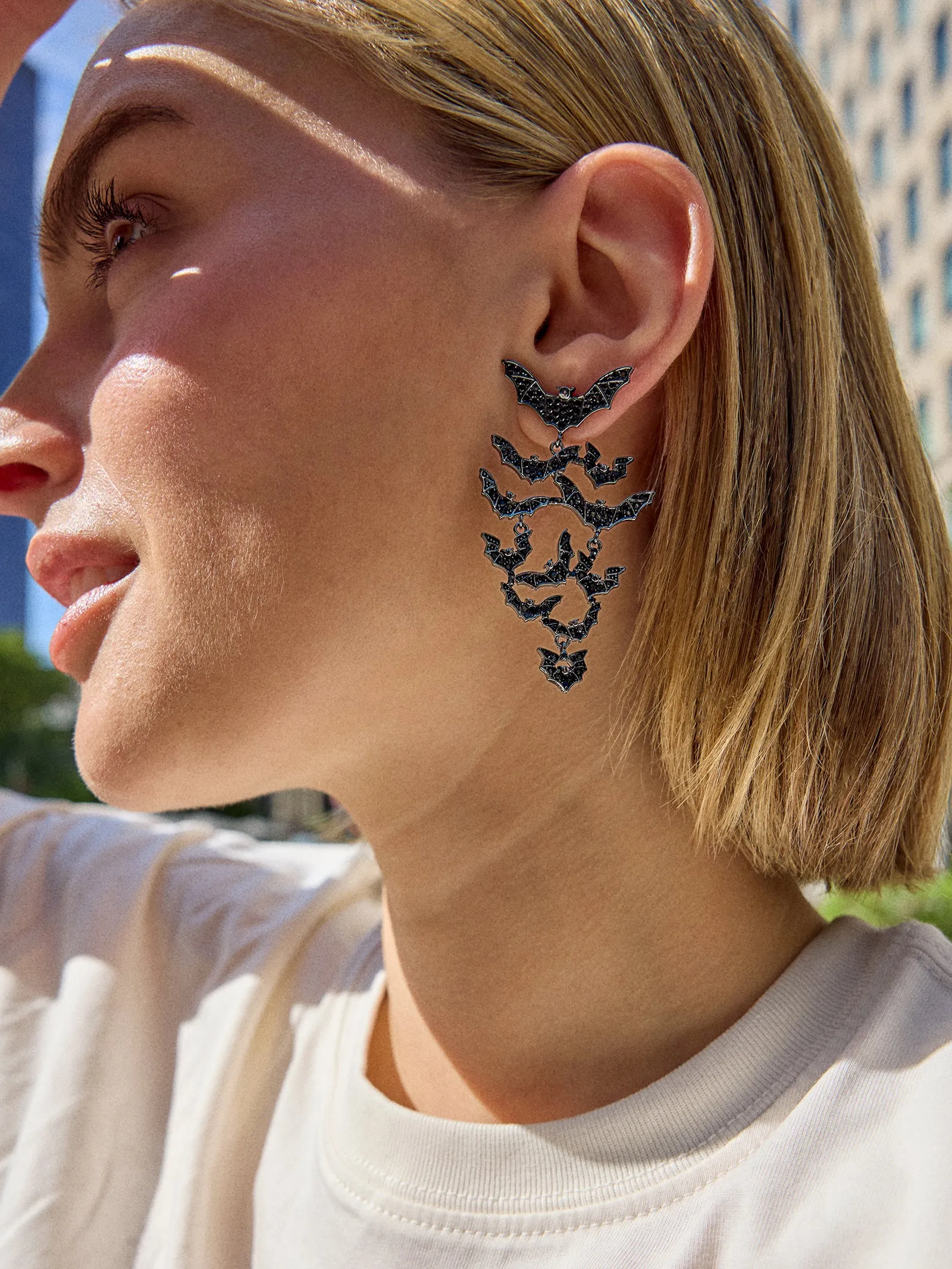 In Full Flight Bat Earrings - Bat sold by BaubleBar product image thumbnail 2