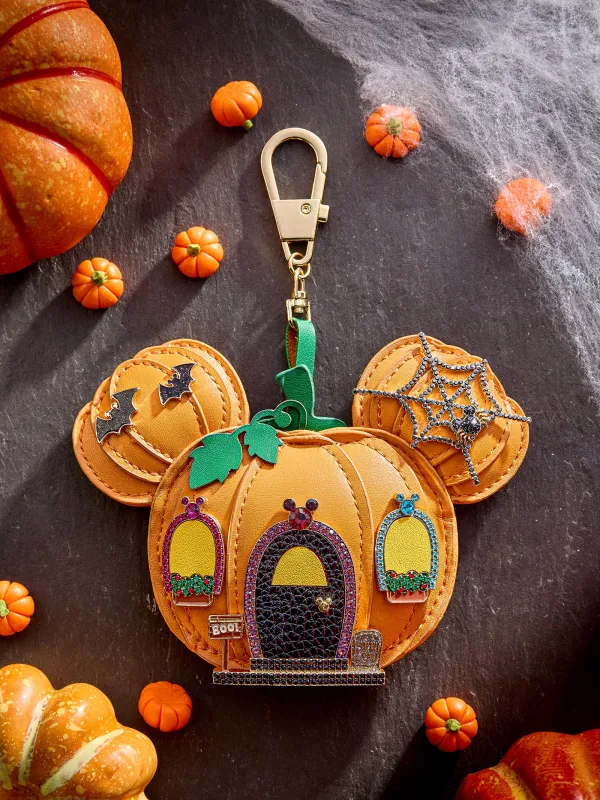 Disney Mickey Mouse Haunted Pumpkin Puff Bag Charm - Haunted House Bag Charm sold by BaubleBar