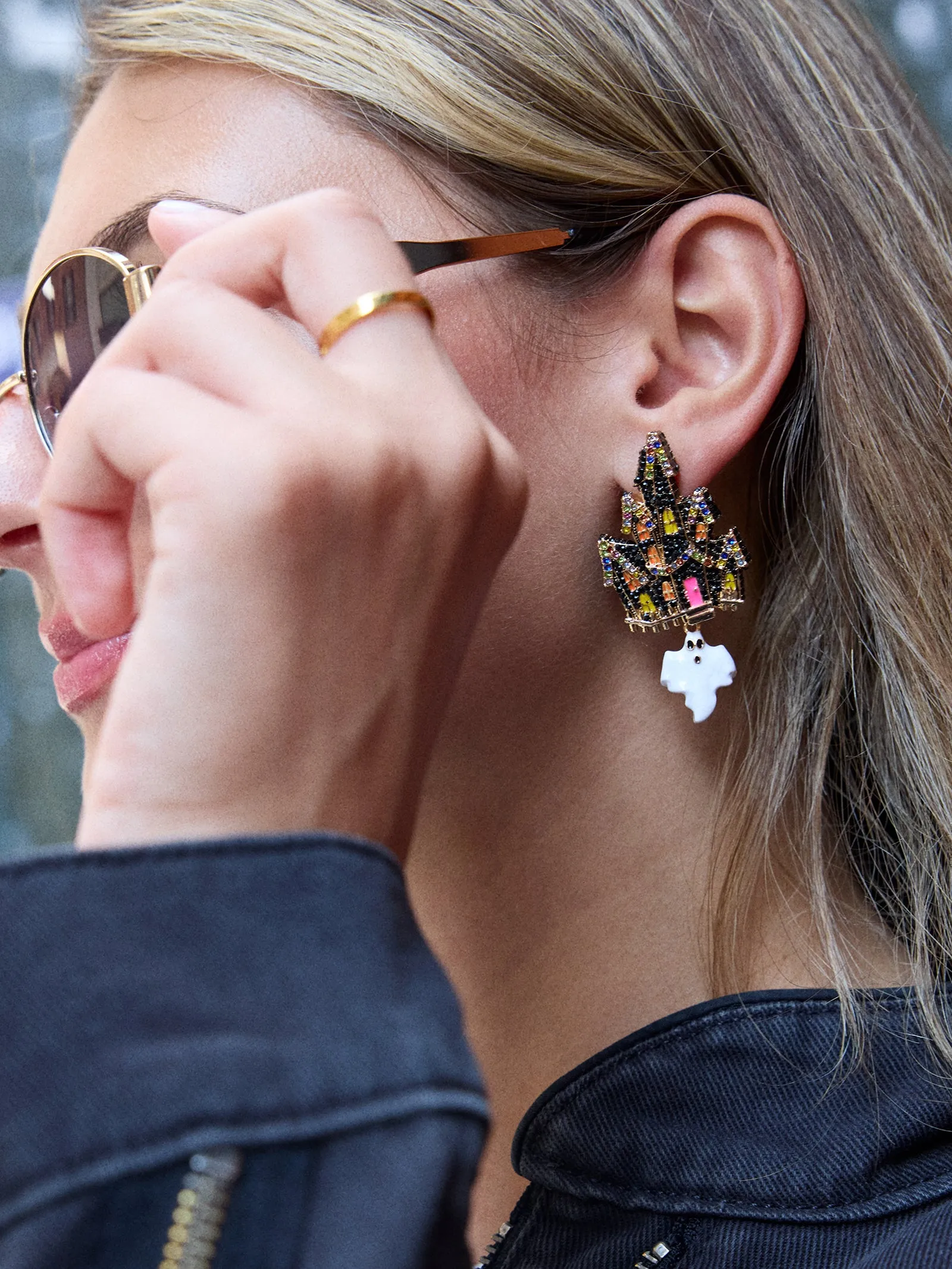 Home Sweet Haunt Earrings - Ghost sold by BaubleBar product image thumbnail 3