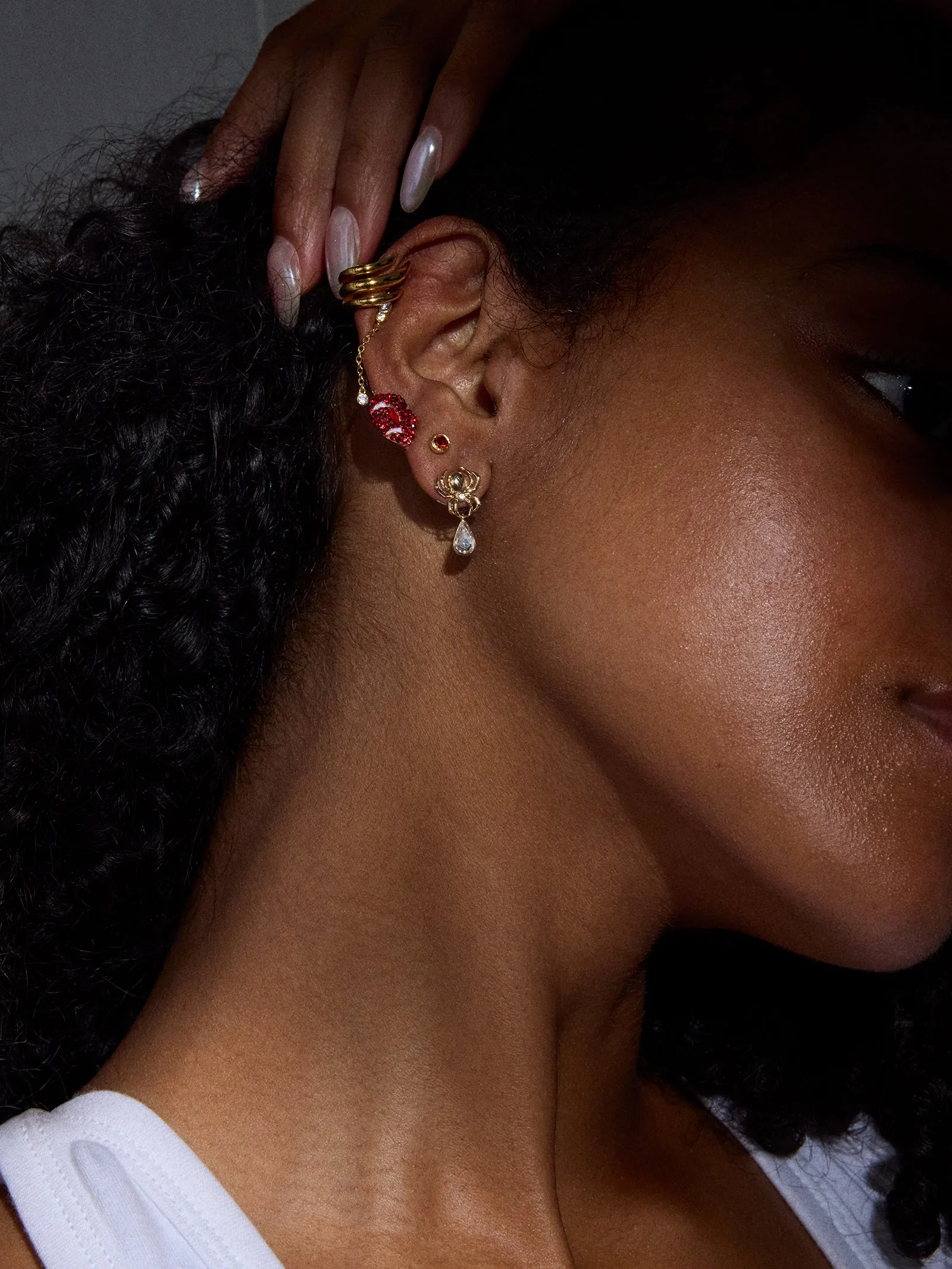 Thread Lightly Spider Earrings - Spider sold by BaubleBar product image thumbnail 3
