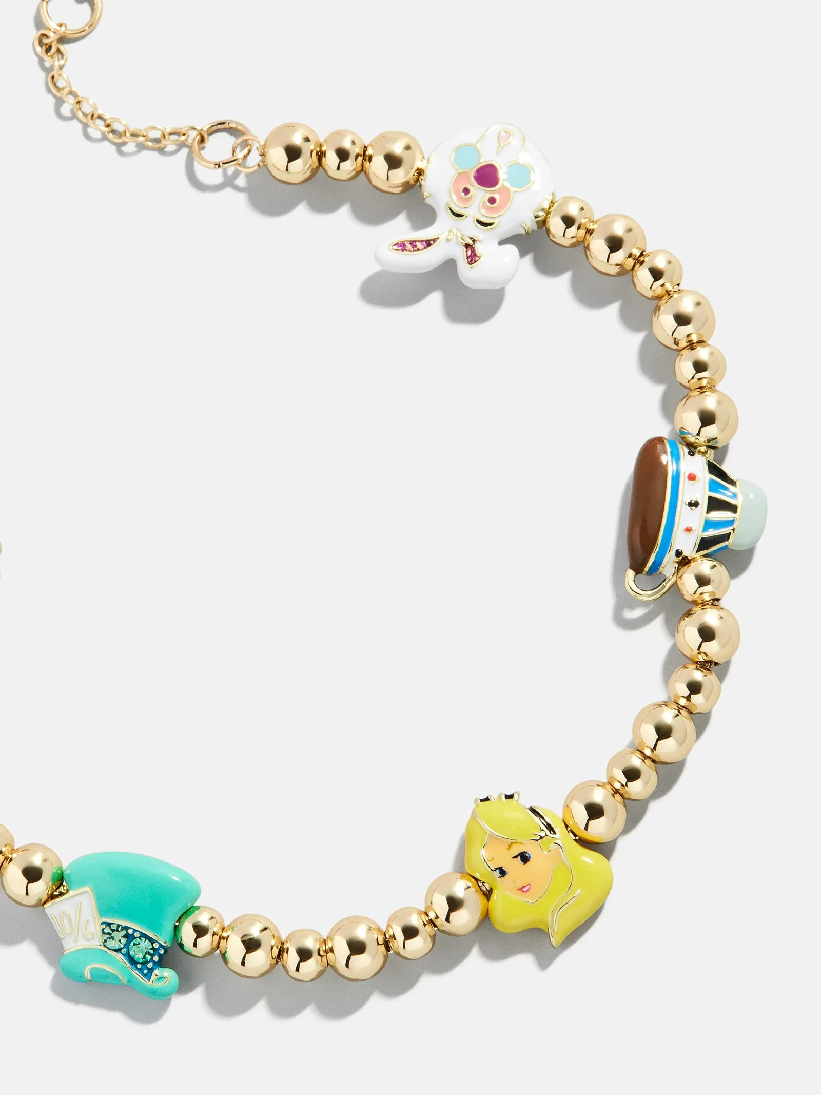 Disney Alice in Wonderland Pisa Charm Bracelet - Gold/Multi sold by BaubleBar