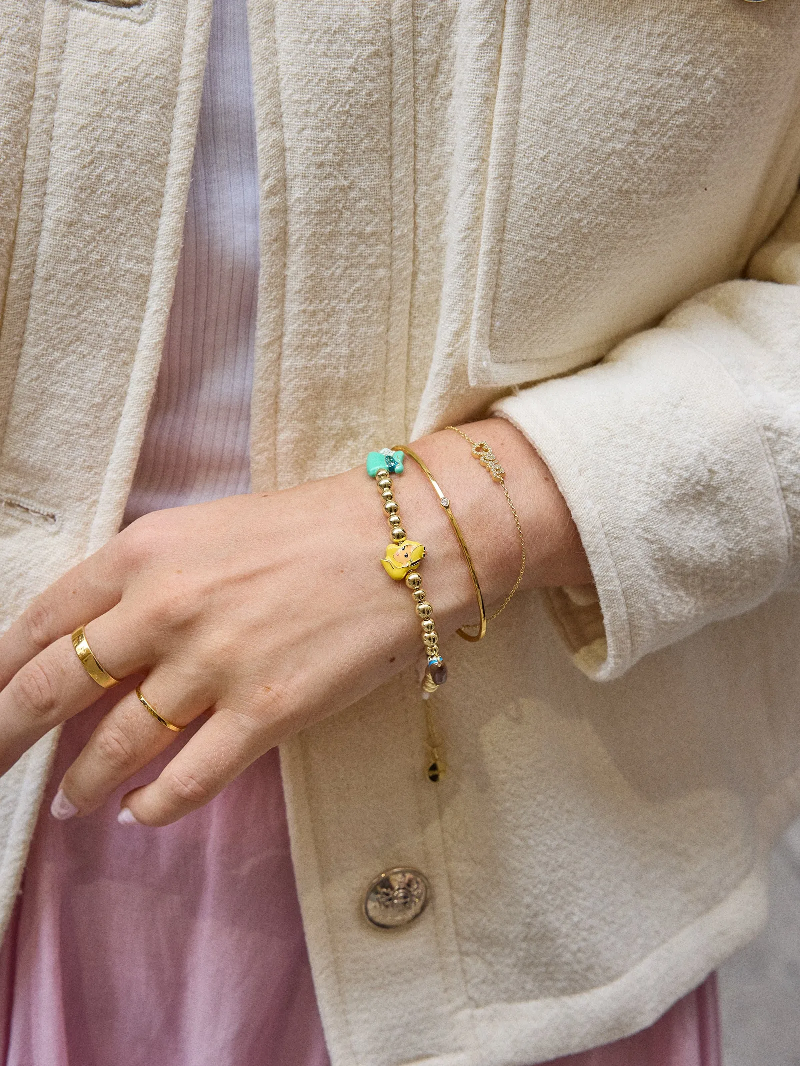 Disney Alice in Wonderland Pisa Charm Bracelet - Gold/Multi sold by BaubleBar product image thumbnail 2