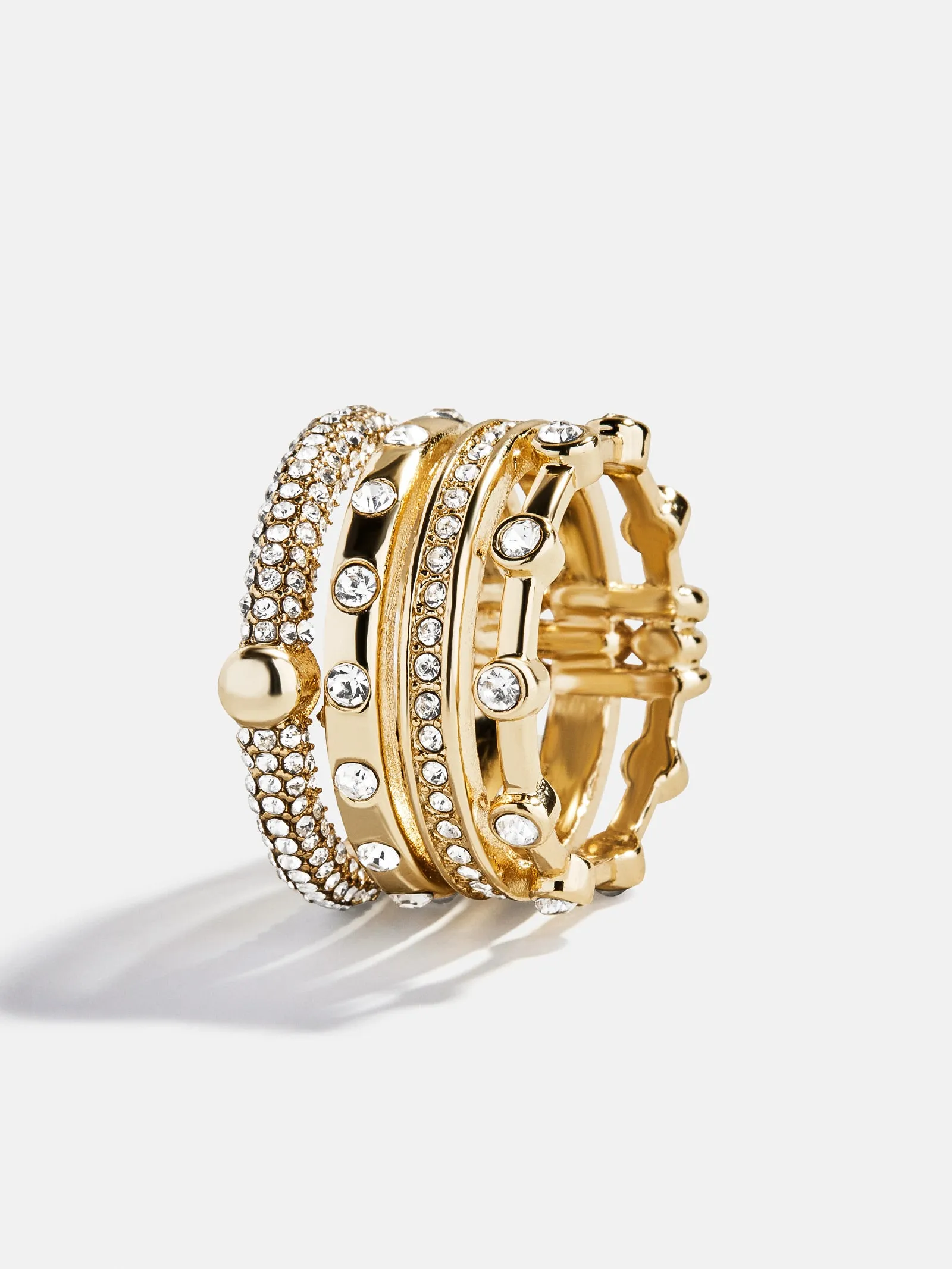 Rosaire Stacked Ring - Gold/Pavé sold by BaubleBar product image thumbnail 3