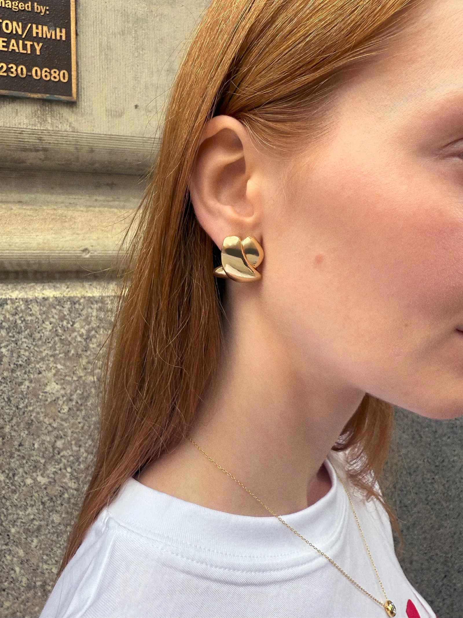 Melanie Stud Earrings - Gold sold by BaubleBar product image thumbnail 2