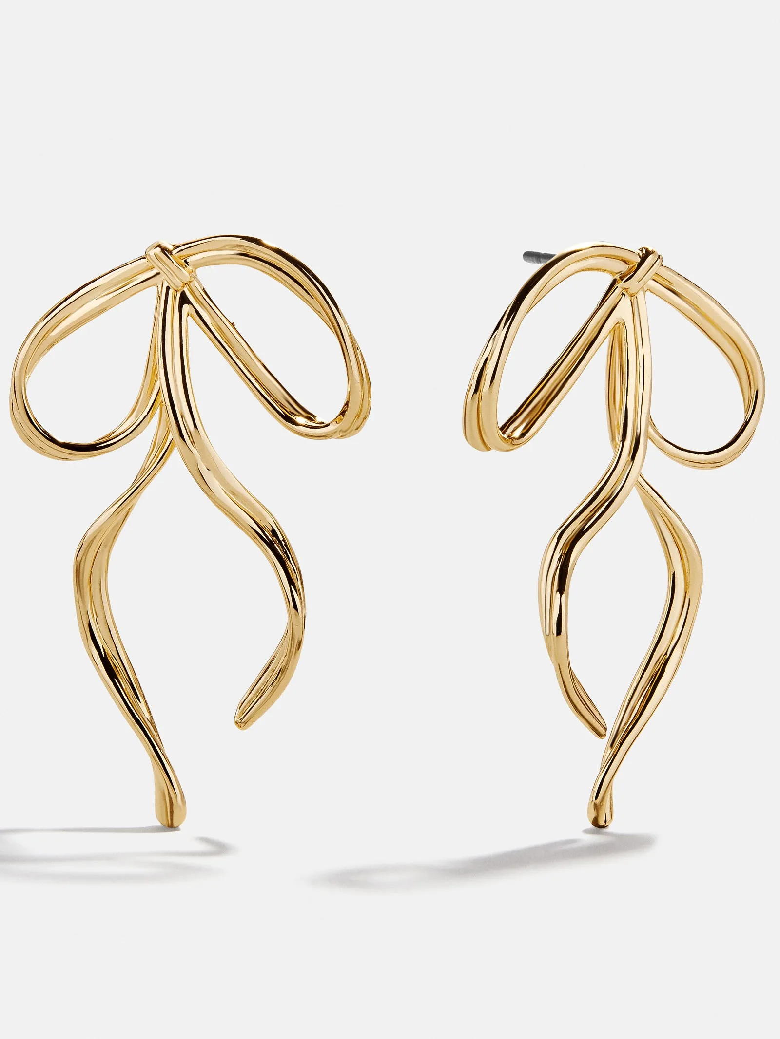 Louisa Bow Earrings - Gold sold by BaubleBar