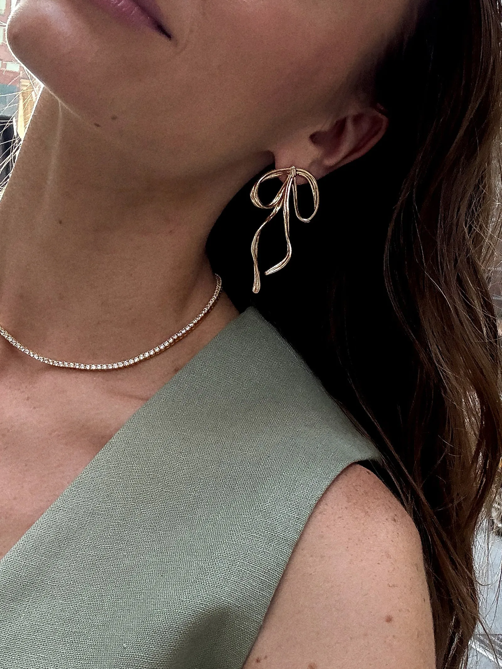 Louisa Bow Earrings - Gold sold by BaubleBar product image thumbnail 2