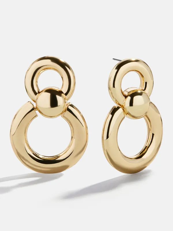 Dakota Door Knocker Earrings - Gold sold by BaubleBar