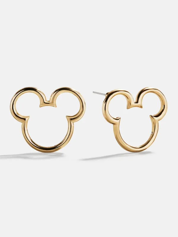 Disney Mickey Mouse Puffy Studs - Gold sold by BaubleBar