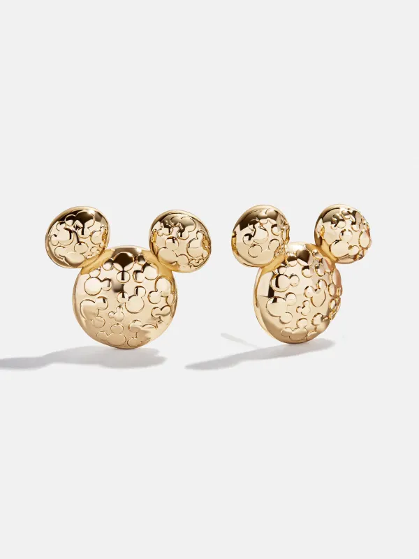 Disney Mickey Mouse Domed Earrings - Gold sold by BaubleBar
