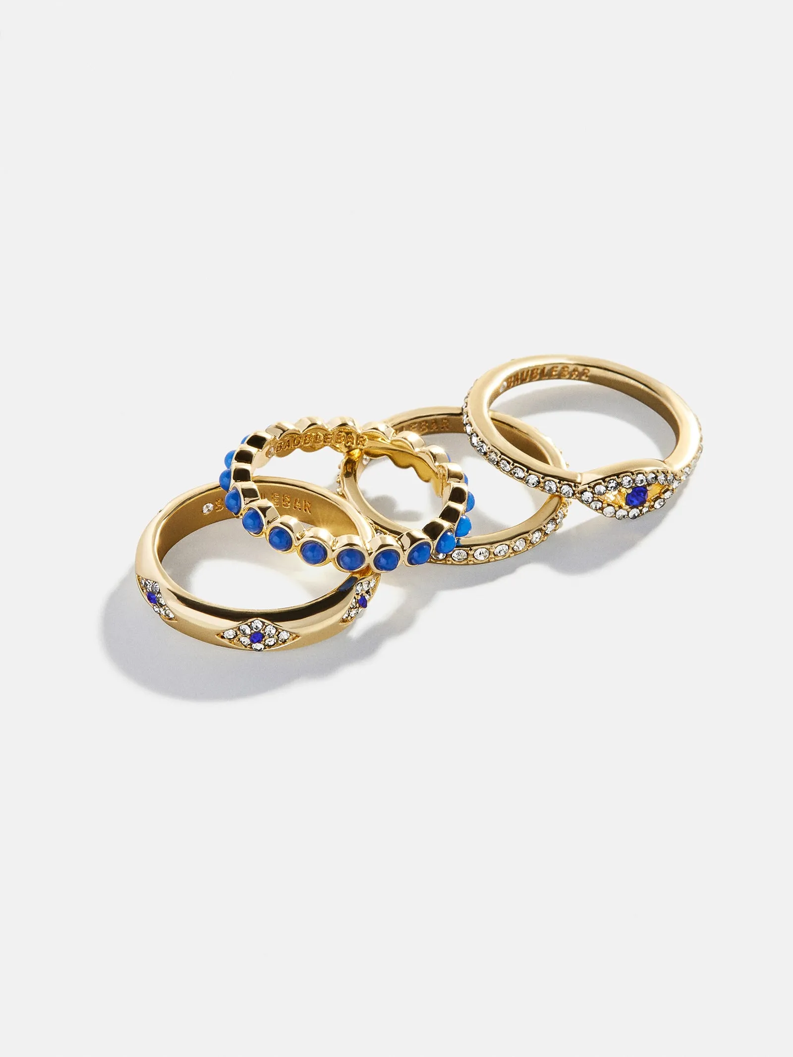 Evil Eye Ring Set - Gold/Blue sold by BaubleBar product image thumbnail 3