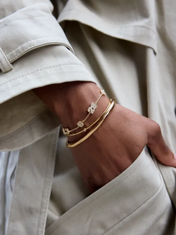 Varsity Number Custom Bracelet - One Gold Station sold by BaubleBar