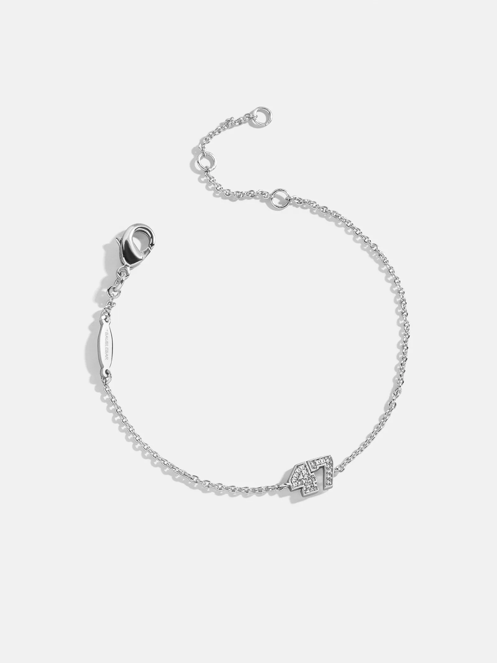 Varsity Number Custom Bracelet - One Silver Station sold by BaubleBar product image thumbnail 4