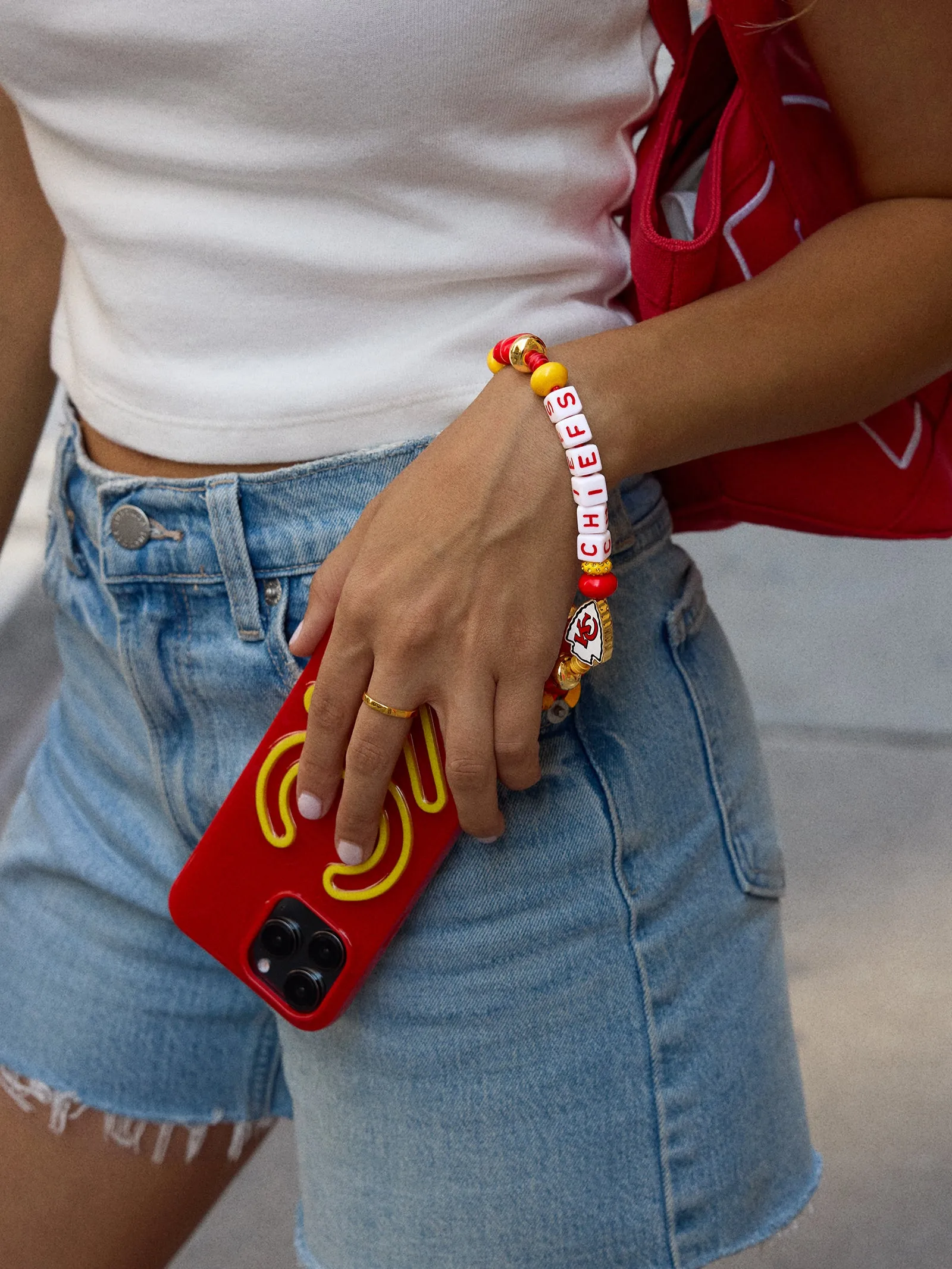 NFL Beaded Phone Charm - Kansas City Chiefs sold by BaubleBar product image thumbnail 4