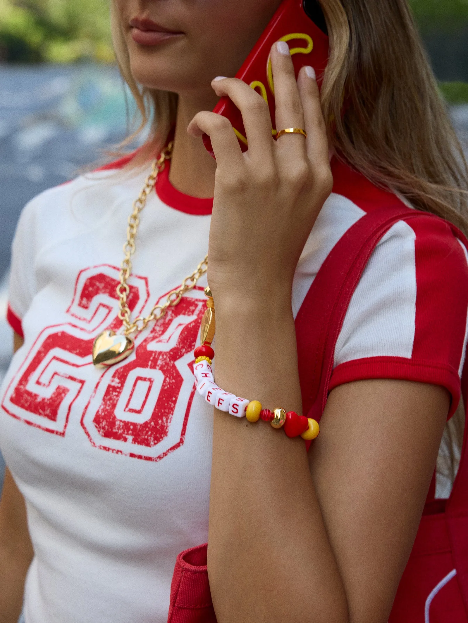 NFL Beaded Phone Charm - Kansas City Chiefs sold by BaubleBar product image thumbnail 2