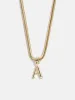 Gia Initial Necklace - Gold sold by BaubleBar