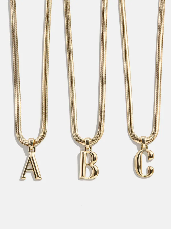 Gia Initial Necklace - Gold sold by BaubleBar