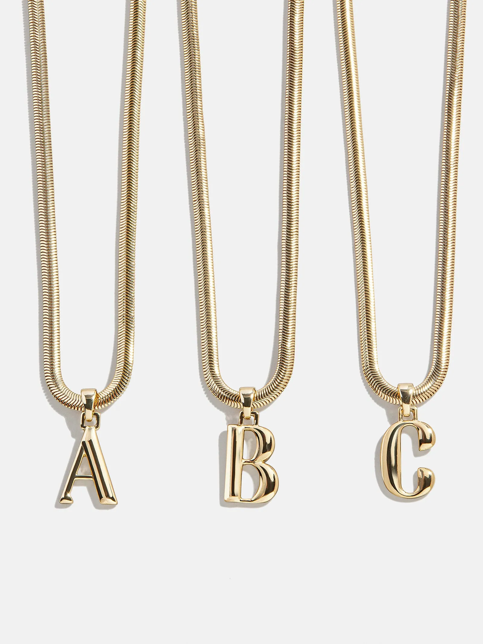 Gia Initial Necklace - Gold sold by BaubleBar