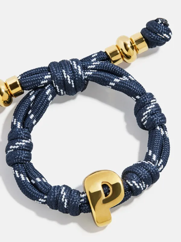 Knotty Initial Custom Bracelet - Navy sold by BaubleBar