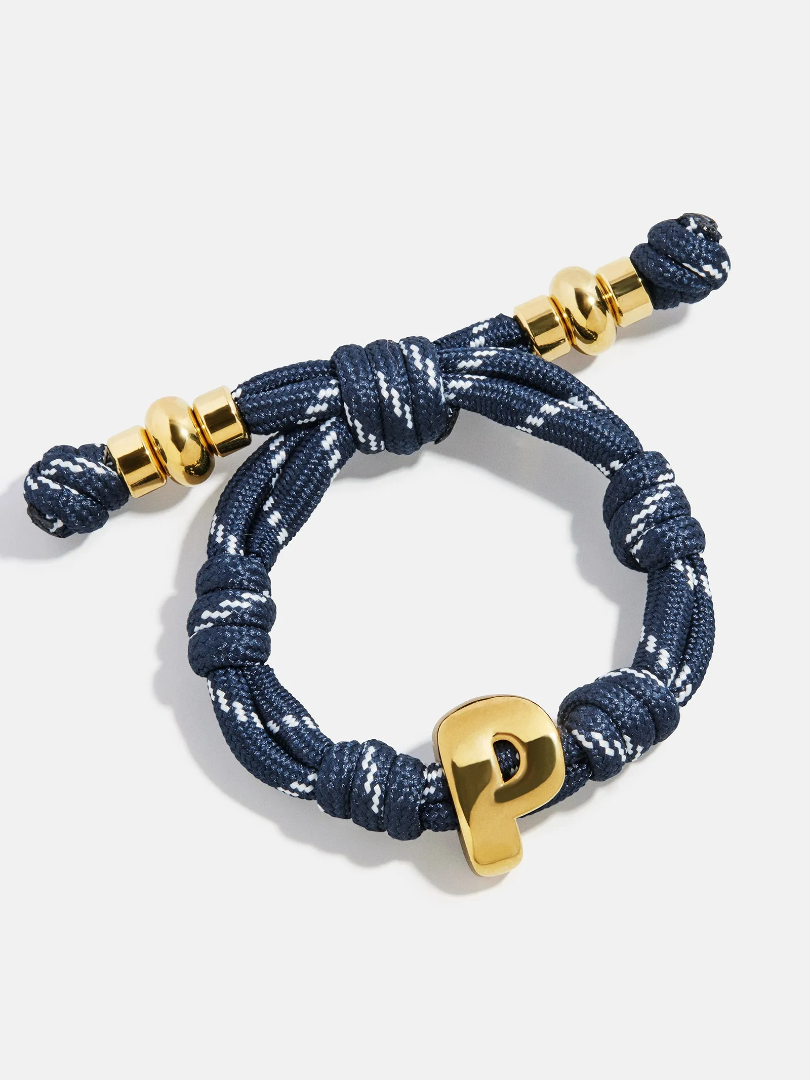 Knotty Initial Custom Bracelet - Navy Single Letter sold by BaubleBar product image thumbnail 3