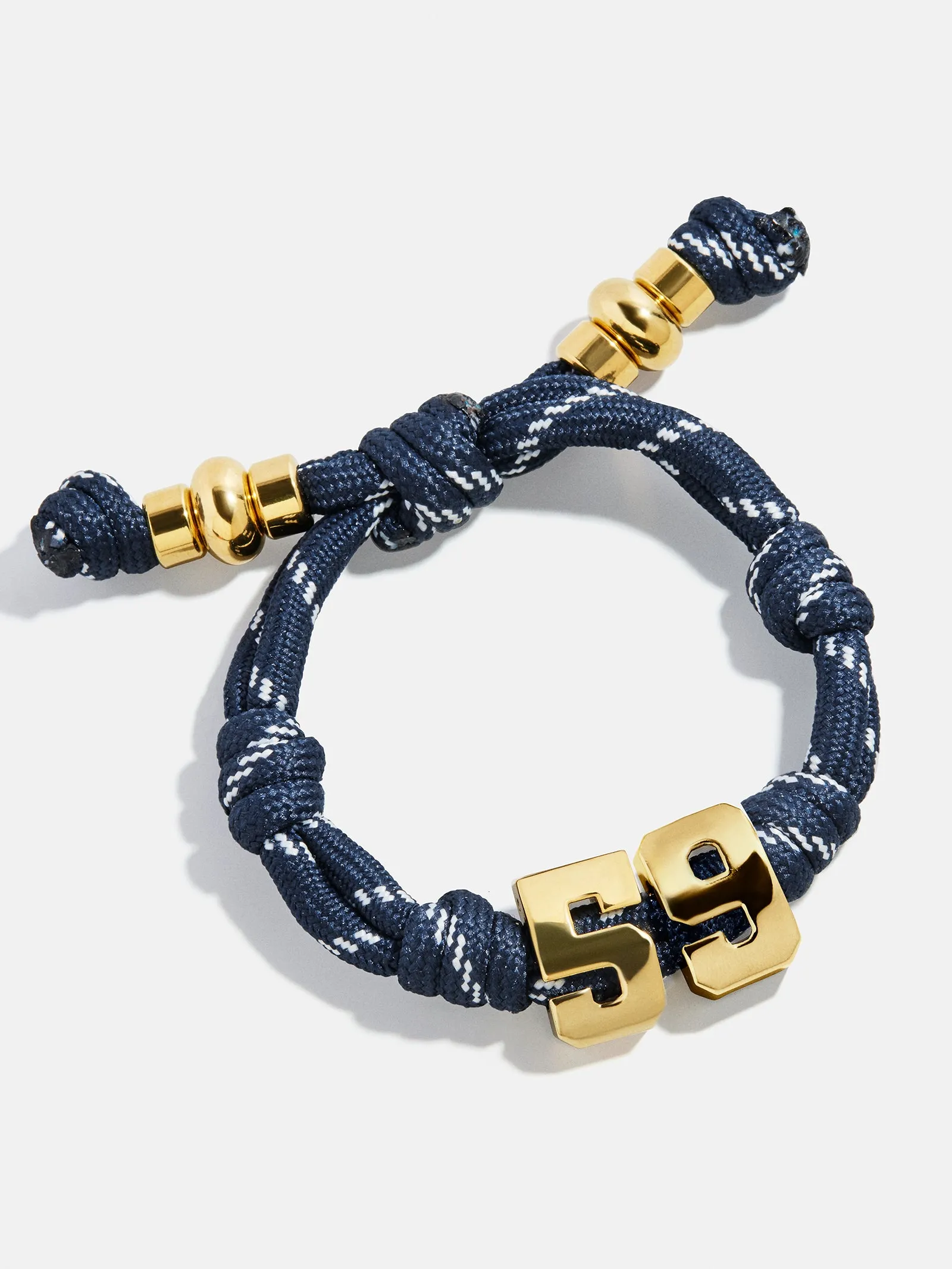 Knotty Varsity Number Custom Bracelet - Navy Double Digit sold by BaubleBar product image thumbnail 3