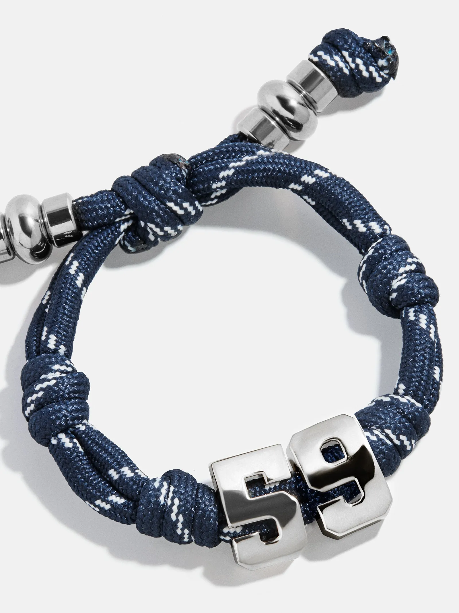 Knotty Varsity Number Custom Bracelet - Navy Double Digit sold by BaubleBar product image thumbnail 4
